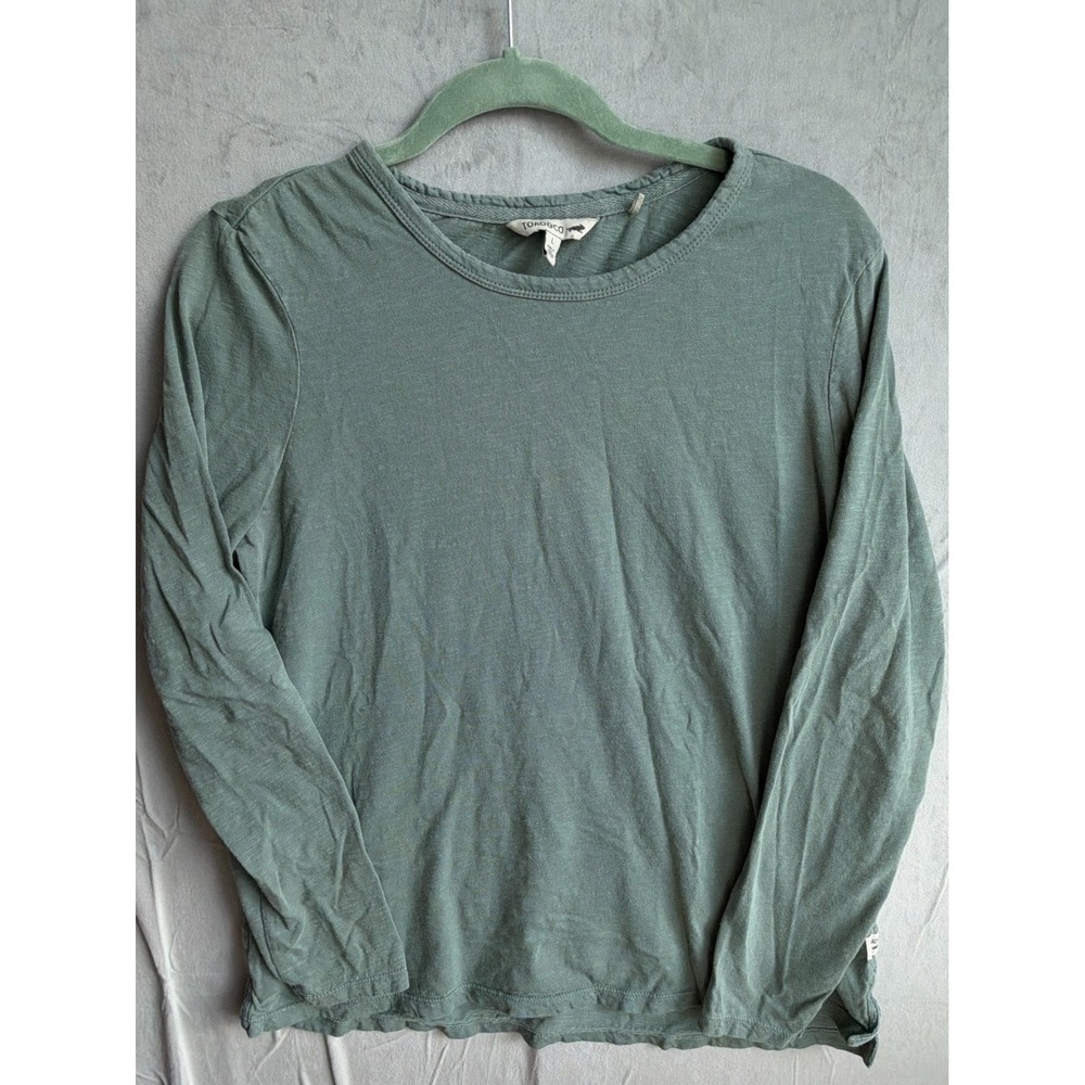 Toad&Co Marley II Long Sleeve Tee Women Size L Green Gorpcore Minimalist Organic